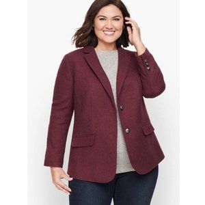 Talbots Red Blazer Classic Suit Jacket